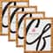 4 Pack Craig Frames Vintage Bamboo Brushed Gold Picture Frame